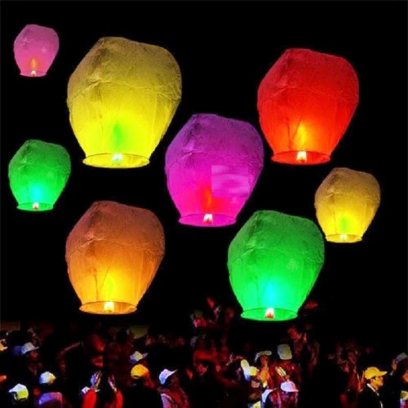 9 ADET VIP KALİTE YILBAŞI BALONU YILBAŞI DİLEK BALONU DİLEK FENERİ SKY LANTERN YIRTIK VE YAPIŞIK ÜRÜN DEĞİLDİR - Resim 3