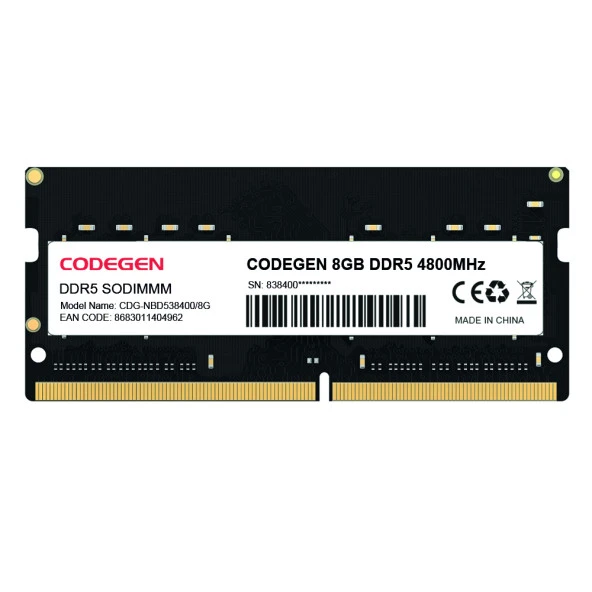 Codegen 8GB DDR5 4800MHz Notebook Ram CDG-NBD538400/8G
