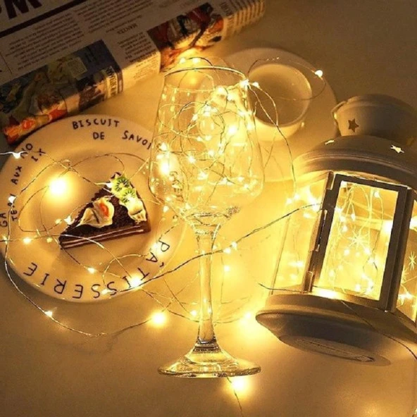 PİLLİ 3 METRE GÜN IŞIĞI PİLLİ LED IŞIK GÜN IŞIĞI LED IŞIK YILBAŞI AĞACI IŞIĞI WARM LİGHT CHRİSTMAS LED - Resim 3