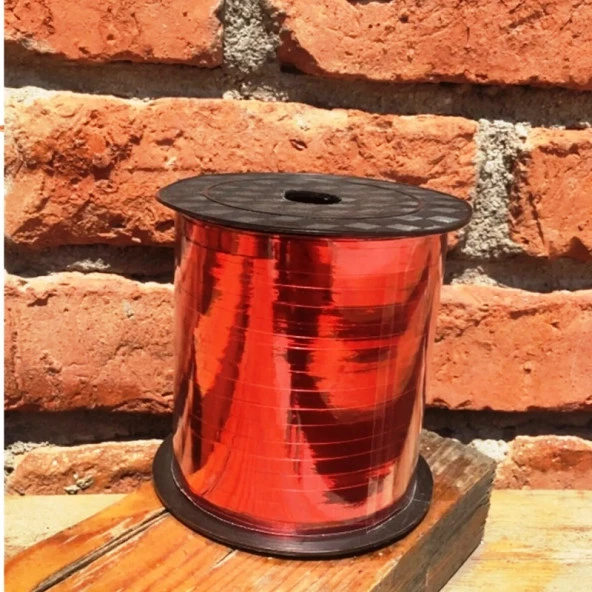 200 METRE KIRMIZI RAFYA PARLAK METALİK KIRMIZI RAFYA KIRMIZI BALON İPİ DEKORASYON SÜSLEME RAFYASI PARLAK KIRMIZI RAFYA ürün görseli