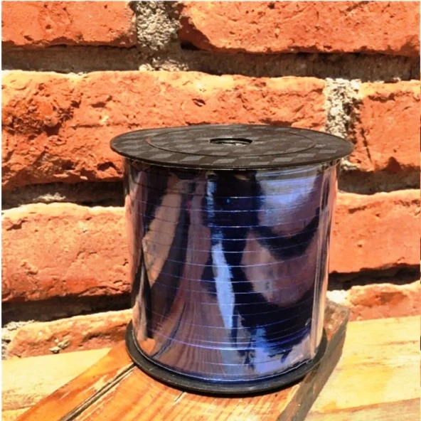 200 METRE MAVİ RAFYA PARLAK METALİK MAVİ RAFYA MAVİ BALON İPİ MAVİ DEKORASYON SÜSLEME RAFYASI PARLAK MAVİ RAFYA ürün görseli