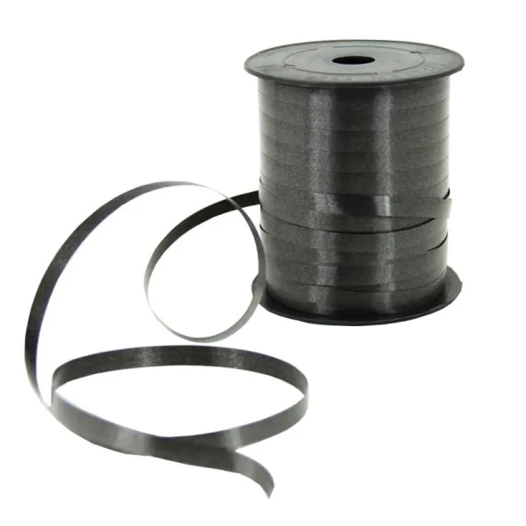 200 METRE SİYAH RAFYA PARLAK METALİK SİYAH RAFYA SİYAH BALON İPİ SİYAH DEKORASYON SÜSLEME RAFYASI PARLAK SİYAH RAFYA ürün görseli