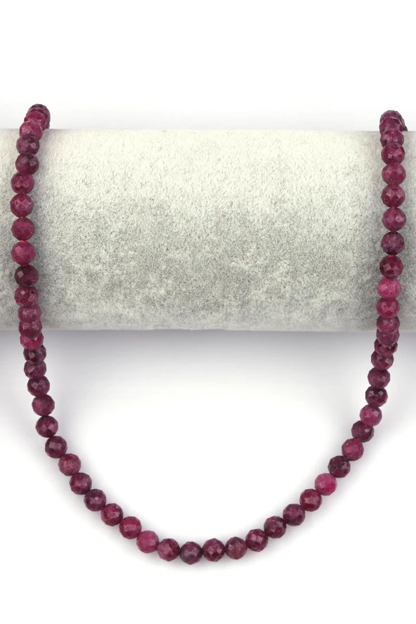 Yakut Doğal Taş Dizi 5 mm Fasetli Küre Kesim - 2