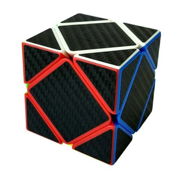NEW SKEWB SPEED CUBE CARBON FİBER KAPLAMA ZEKA KÜPÜ SABIR KÜPÜ SIRADIŞI TASARIM KÜP AKIL OYUNLARI
