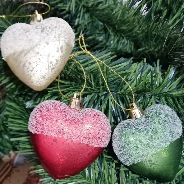 VIP KALİTE 6 ADET PARLAK SİMLİ RENKLİ KALPLİ SÜS SEVGİLİLER GÜNÜNE ÖZEL DEKOR SÜSLEME KALP SÜSLER ürün görseli