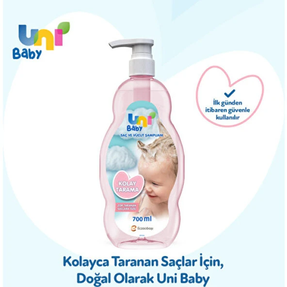 Uni Baby 700 Ml Kolay Tarama Şampuanı 5088 - 4