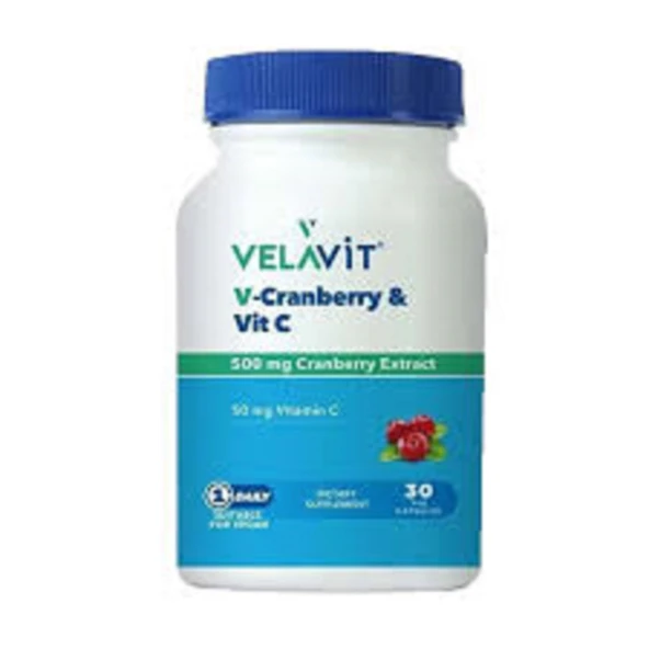 Velavit V-Cranberry & Vitamin C 30 Kapsül