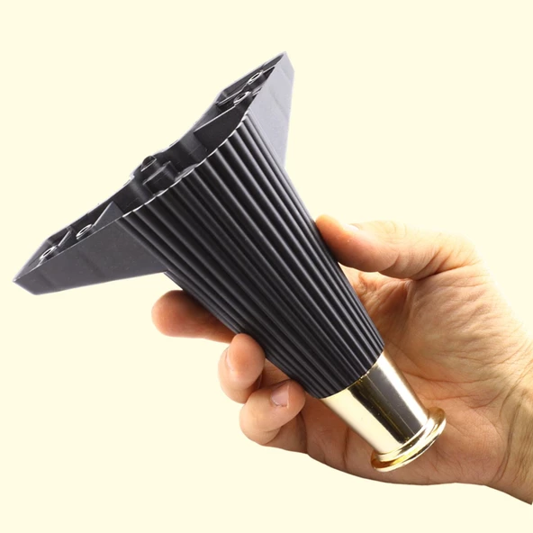 Wetra Line 6'lı Set Mobilya TV Ünitesi Çekyat Koltuk Kanepe Destek Ayağı 15 cm Siyah Altın M8 Civata - 6