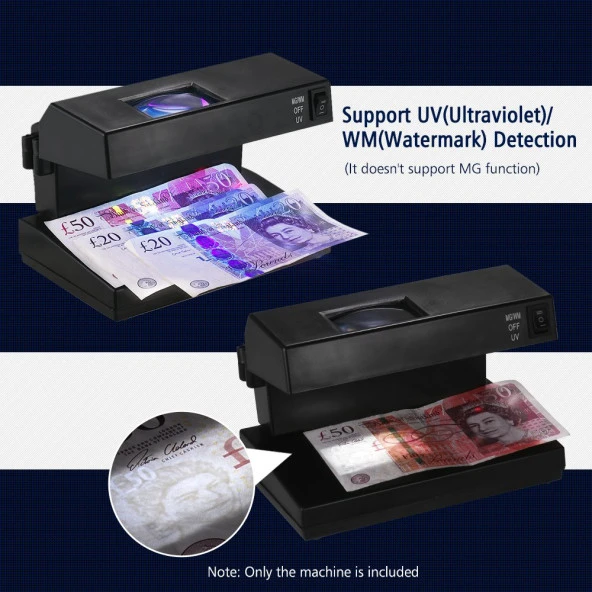 VIP NEW UV COUNTERFEIT MONEY DETECTOR VIP KALİTE PROFESYONEL PARA KONTROL CİHAZI FULL FONKSİYONLU - 2