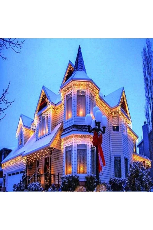 DEKOR RAMAZAN IŞIKLARI LED WARM LİGHT 4 METRE GÜN IŞIĞI SAÇAK PERDE LED IŞIK 16 DALLI SAÇAK LED IŞIK - Resim 3