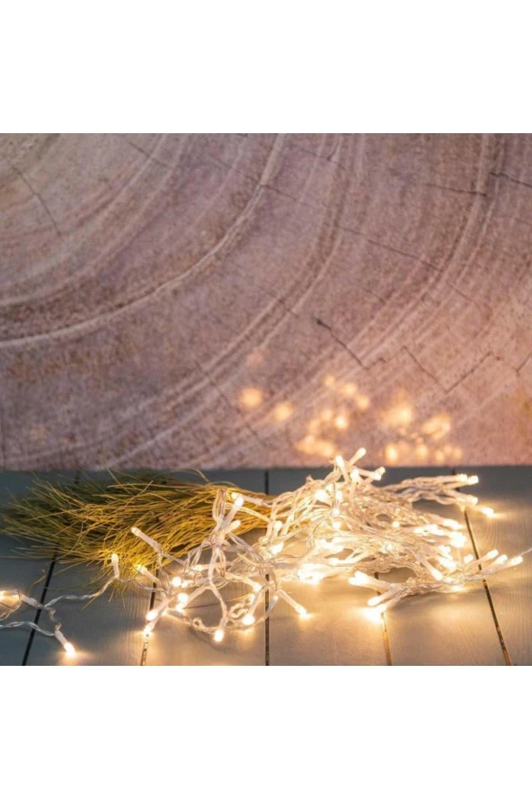 DEKOR RAMAZAN IŞIKLARI LED WARM LİGHT 4 METRE GÜN IŞIĞI SAÇAK PERDE LED IŞIK 16 DALLI SAÇAK LED IŞIK - Resim 4