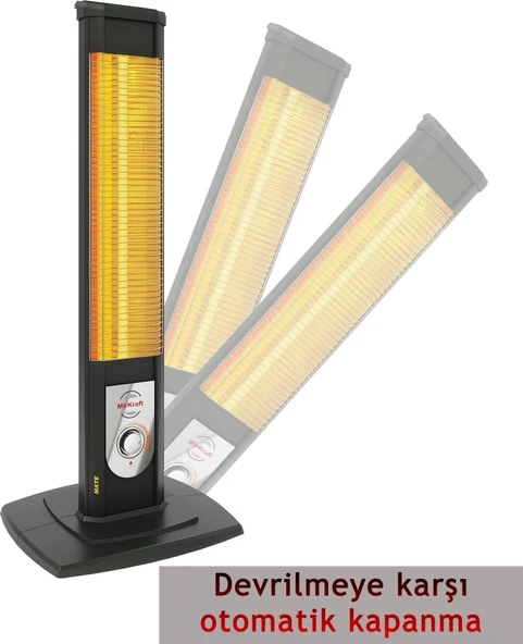 Mirkraft Mate 2500 W Kule Tip Elektrikli İnfrared Dik Isıtıcı - 2