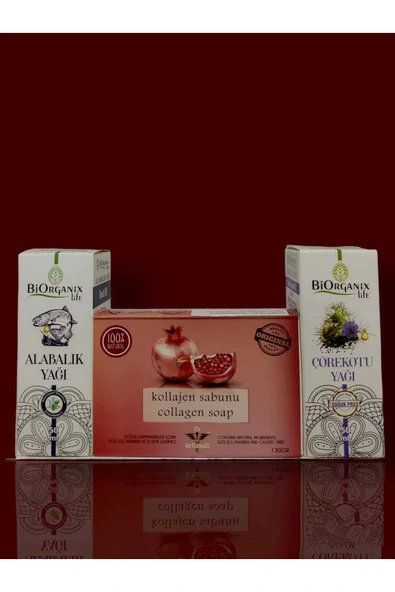 BİORGANİX Alabalık Yağı + Kolajen Sabun + Çörek Otu Yağı ürün görseli 1