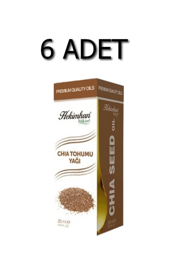 HEKİMHAN Chia Tohumu Yağı 20 Ml 6 Adet