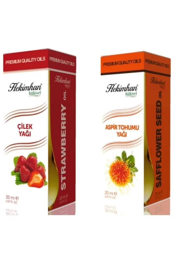 HEKİMHAN Çilek Yağı 20 Ml Ve Aspir Tohumu Yağı 20 Ml