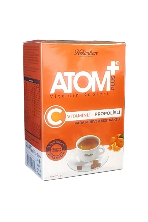 HEKİMHAN Atom Çayı Atom Plus Vitamin Küpleri C Vitamin + Propolis Atom Küpü