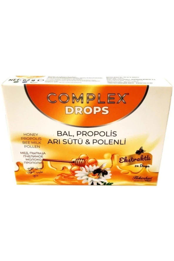 HEKİMHAN Drops Pastil- Bal, Propolis, Arı Sütü, Polen