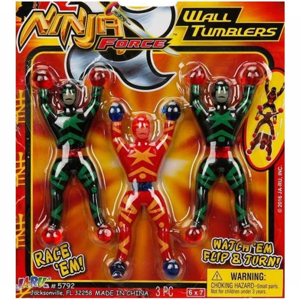 3 ADET CAMA DUVARA YAPIŞAN TAKLACI SAVAŞCI NİNJA SECRET NİNJA FORCE WALL TUMBLERS NİNJA OYUNCAKLARI