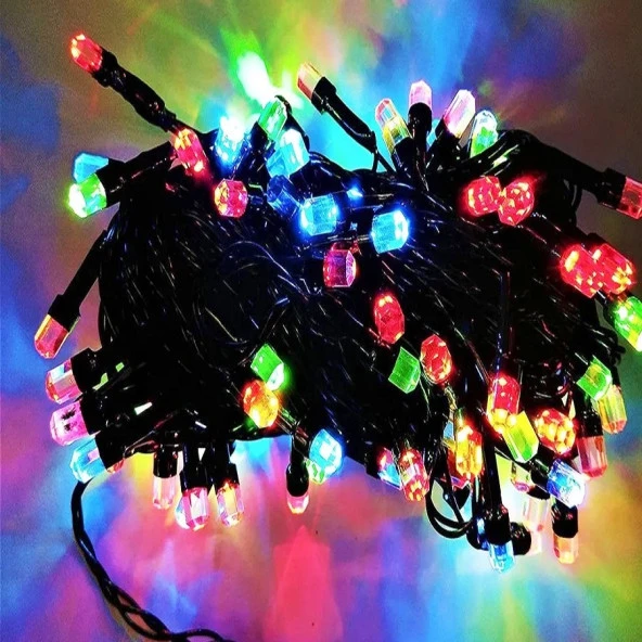VIP PROFESYONEL 50 METRE RENKLİ LED IŞIK 220V FİŞLİ RENKLİ YILBAŞI NOEL DEKOR VİTRİN SÜSLEME IŞIĞI