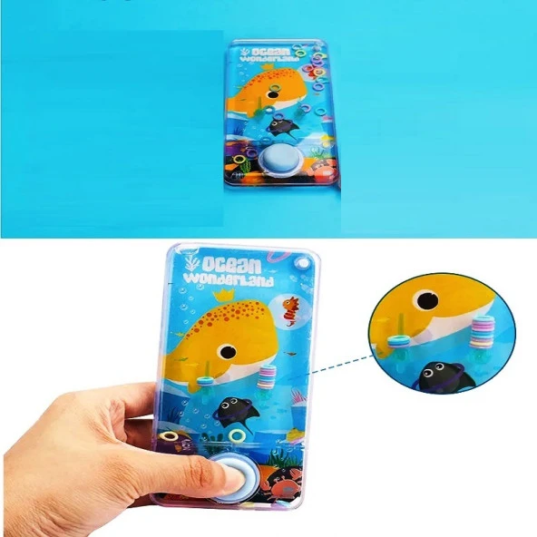 YELLOW OKYANUS DÜNYASI SULU HALKA OYUNU TRANSPARENT WATER RİNG GAME WATER RİNG OCEAN WORLD FOR KİDS - Resim 3