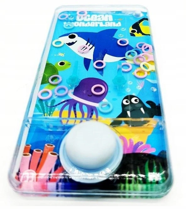 BLUE WATER RİNG GAME WATER RİNG OKYANUS DÜNYASI SULU HALKA OYUNU TRANSPARENT OCEAN WORLD FOR KİDS - Resim 2