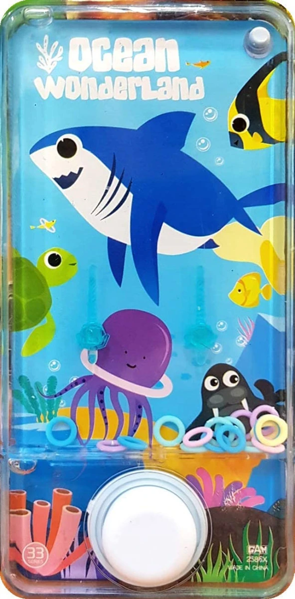 BLUE WATER RİNG GAME WATER RİNG OKYANUS DÜNYASI SULU HALKA OYUNU TRANSPARENT OCEAN WORLD FOR KİDS - Resim 3