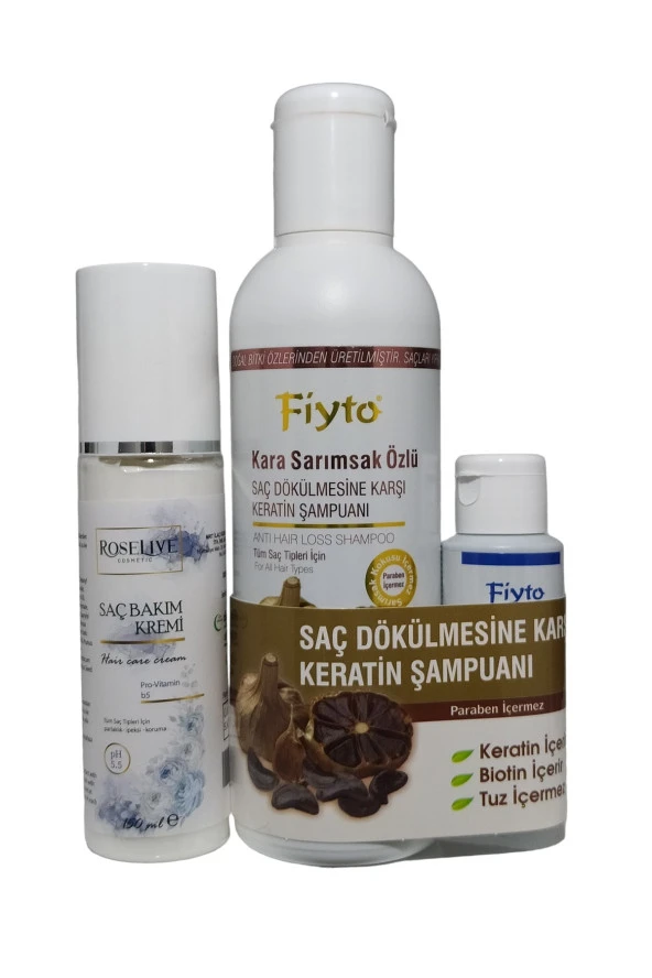 FİYTO Saç Bakım Seti Sarımsak Şampuanı+Serum Ve Maske