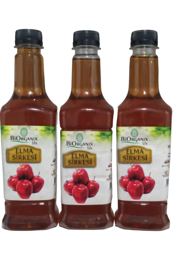 BİORGANİX LİFE Elma Sirkesi 3 Adet X 480 Ml