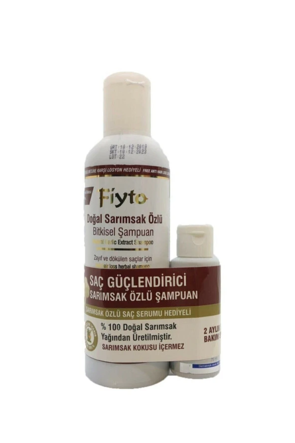 FİYTO Sarımsak Özlü Dökülme Karşıtı Şampuan 500 Ml Serum Hediyeli 8697400690591