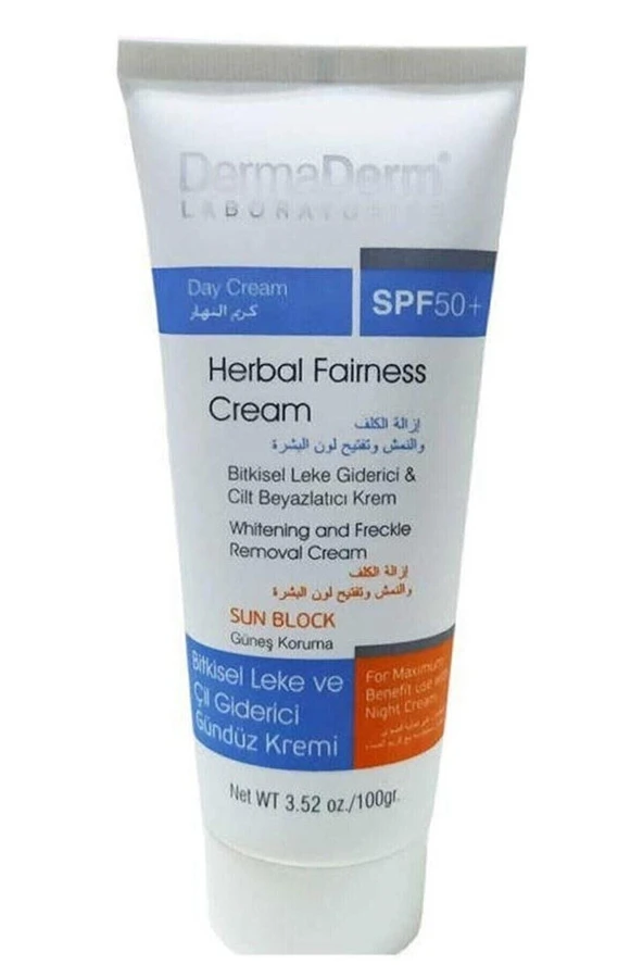 DERMADERM LABORATORİES Dermaderm Bitkisel Krem Spf 50+ Gündüz Kremi 100 Gr