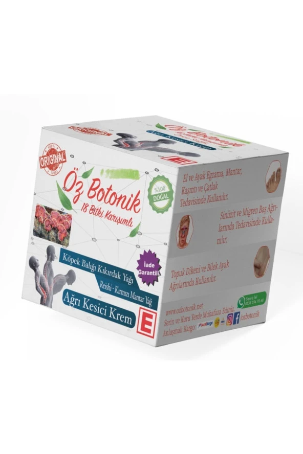 ÖZ BUTİK Öz Botonik Ağrı Kesici 18 Bitki Karışımlı Krem 200 Ml