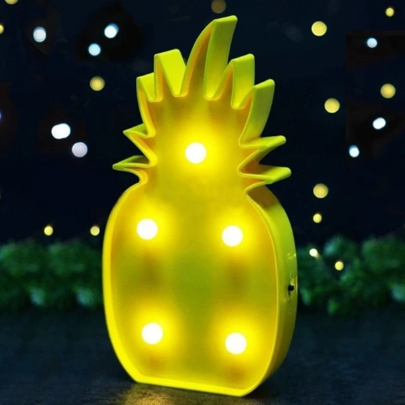 PINEAPPLE LED LİGHT DECOR LED IŞIKLI ANANAS PİLLİ LED IŞIK GÜN IŞIĞI LED IŞIK KIR DÜĞÜNÜ DEKORLARI ürün görseli