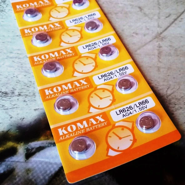 BUTTON ALKALINE BATTERY AG SERİA AG 4 PİL LR626 PİL SR377 PİL 62 PİL LR66 PİL SAAT PİLİ YEDEK PİL - 2