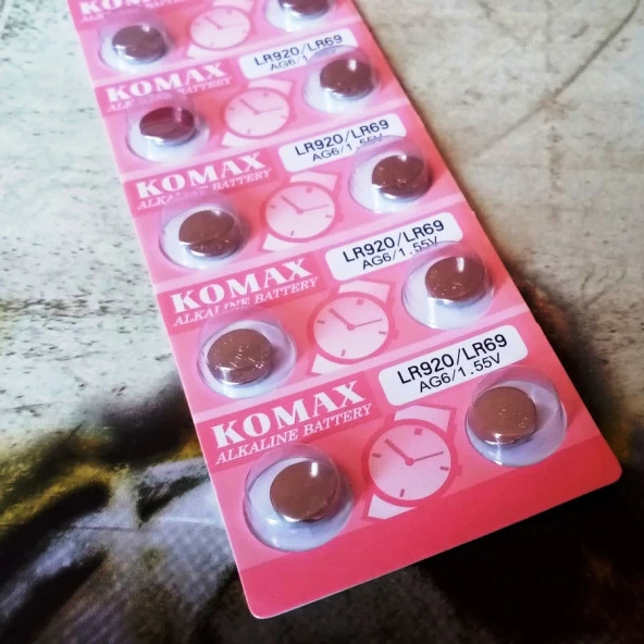 BUTTON ALKALINE BATTERY AG SERİA AG 6 PİL LR920 PİL SR371 PİL 920 PİL LR69 PİL SAAT PİLİ YEDEK PİL - 2