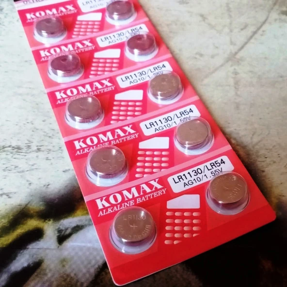 BUTTON ALKALINE BATTERY AG SERİA AG 10 PİL LR1130 PİL SR389 PİL LR54 PİL AG10 PİL SAAT PİLİ YEDEK PİL - 2