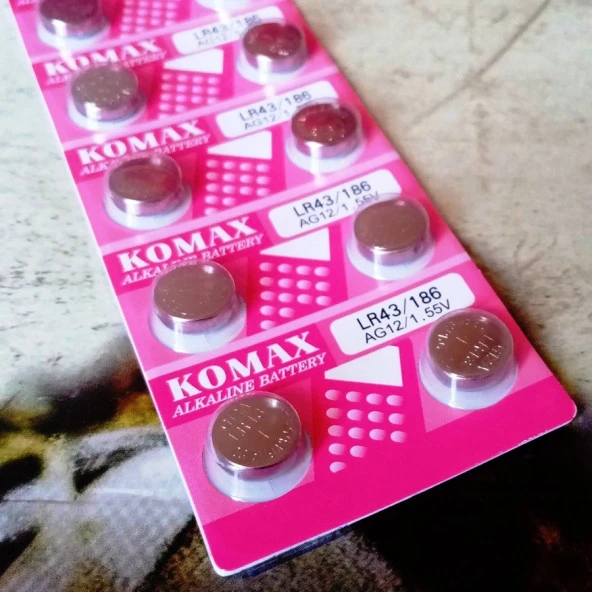 BUTTON ALKALINE BATTERY AG SERİA AG 12 PİL LR43 PİL SR386 PİL SR43 PİL 186 PİL SAAT PİLİ YEDEK PİL - 2