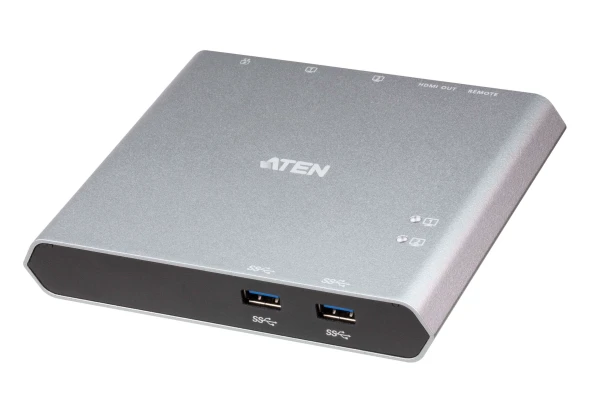 ATEN-US3310 2-Port USB-C Gen 1 Dock Switch with Power Pass-through