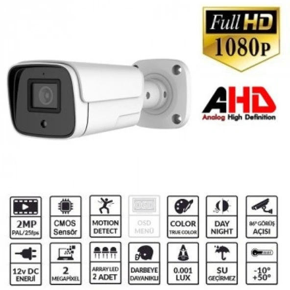 ez-2040hd 2mp 3.6mm 2array ahd bullet