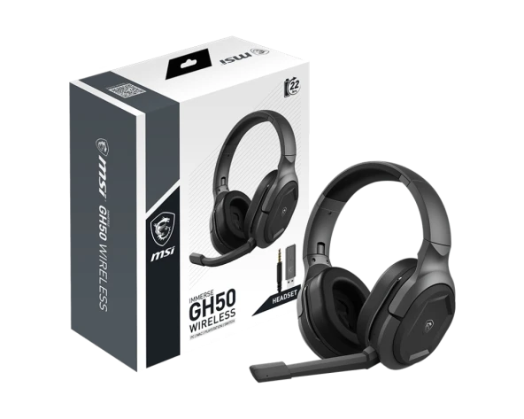 MSI GG IMMERSE GH50 WIRELESS HEADSET DUSUK GECIKMELI USB DONGLE