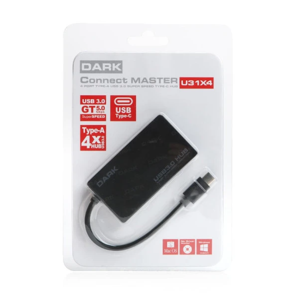 DARK DK-AC-USB31X4 4 PORT USB TYPE-C HUB