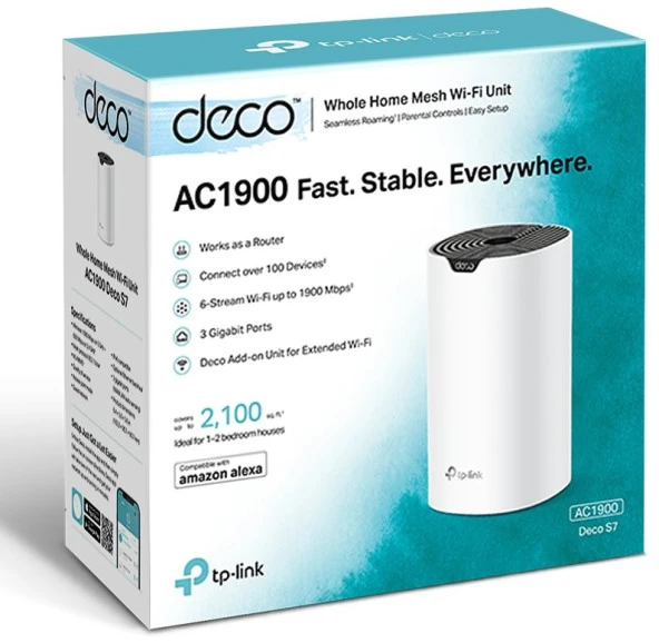 TP-LINK DECO S7 1-PACK AC1900 Whole Home Mesh Wi-Fi System