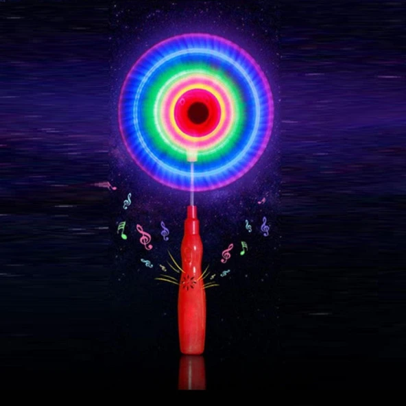 FLASHİNG LİGHT UP LED SPİNNİNG RENKLİ LED IŞIKLI DÖNEN UFO PERVANE SESLİ IŞIKLI KIRMIZI DEĞİRMEN IŞIK