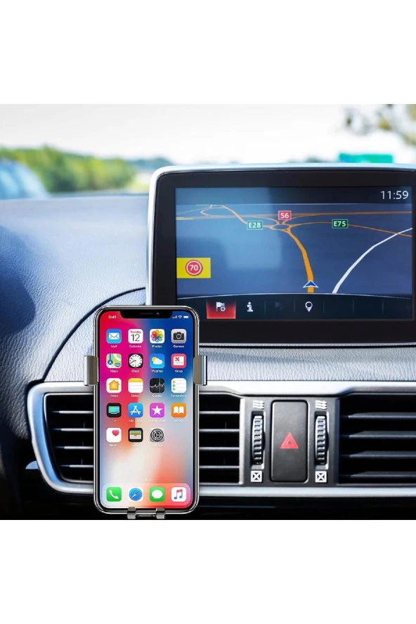 Mega Oto Market Telefon Tutucu Araç Içi Telefonluk Havalandırma Tip Italy - 3