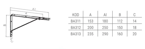 Beşel Ayarlı Raf Altı Beyaz (Adet) 3No - Resim 4