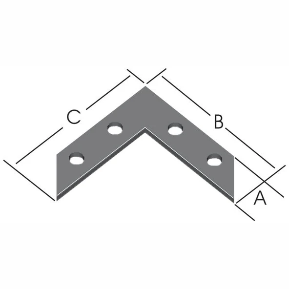 Sac Masa Gönye 12No 15x100x100 ürün görseli 1