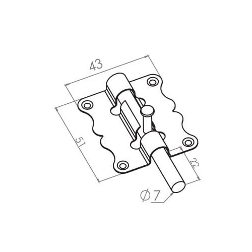 Beşel Kelebek Sürgü - Resim 2