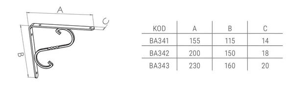 Beşel Ferforje Raf Altı Beyaz No 1 - Resim 4