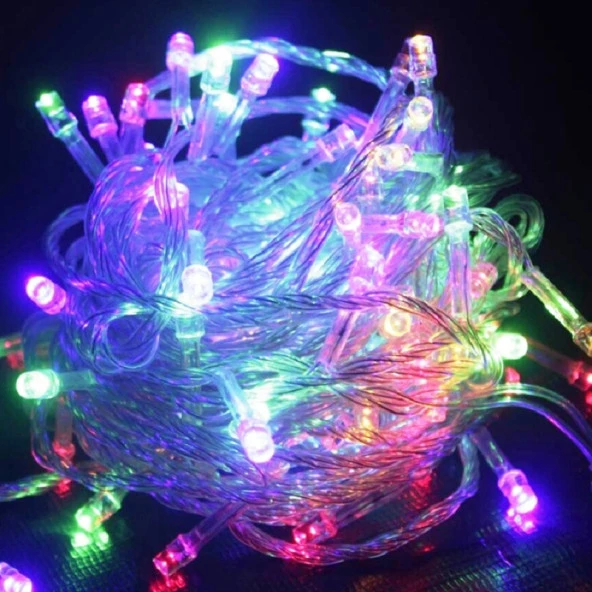 10 METRE RENKLİ LED IŞIK RENKLİ İP LED IŞIK KABLO IŞIK 220V FİŞLİ IŞIK DEKORASYON IŞIĞI NOEL IŞIĞI - 2