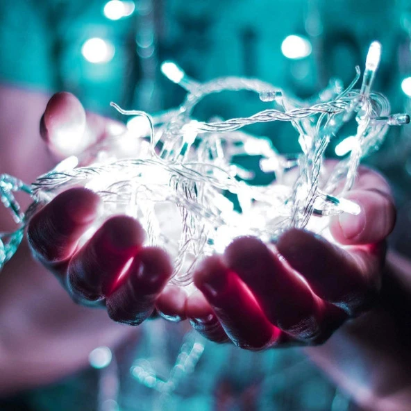10 METRE BEYAZ LED IŞIK BEYAZ İP LED IŞIK KABLO IŞIK 220V FİŞLİ IŞIK DEKORASYON IŞIĞI NOEL IŞIĞI - 2