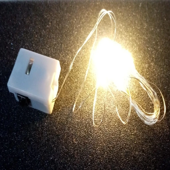 DEKOR DÜĞÜN IŞIKLARI GÜN IŞIĞI LED IŞIK WARM LİGHT HIZLI YAVAŞ SABİT YANAR PİLLİ LED IŞIK 2 METRE - Resim 2